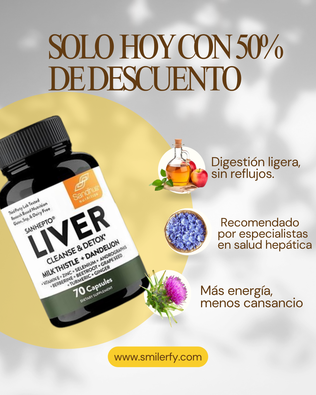 LIVER UP - ¿Reflujo, pesadez y cansancio? Liver, tu aliado con 26 formulas naturales poderosas.